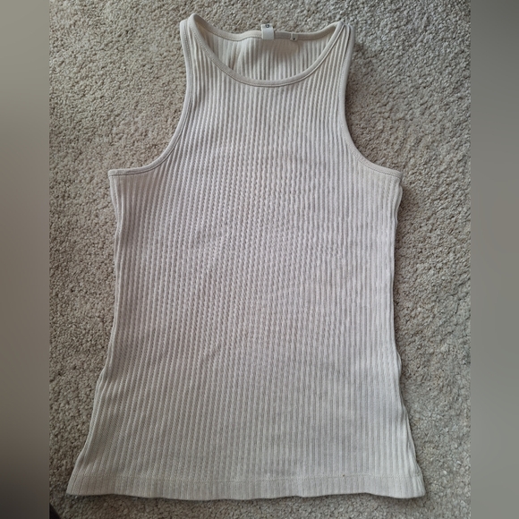 Kotn Cream Ribbed Tank Top - Picture 1 of 2
